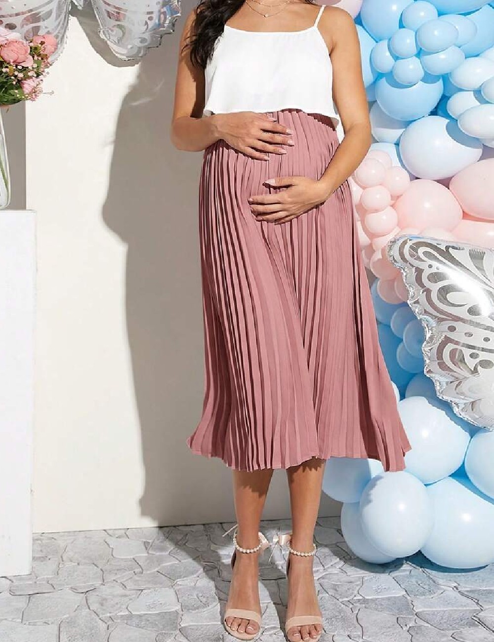 Rochie medie SHEIN Maternity, roz - 1 | YEO