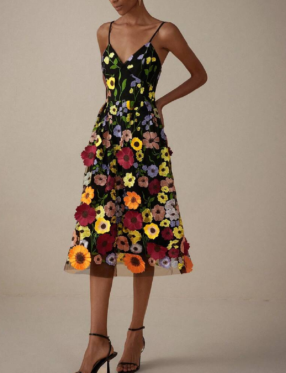 Rochie medie SHEIN, floral print