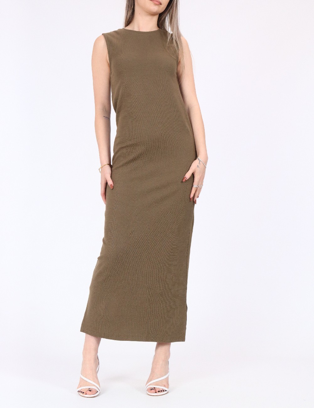 Rochie lunga Jacqueline de Yong, verde - 1 | YEO