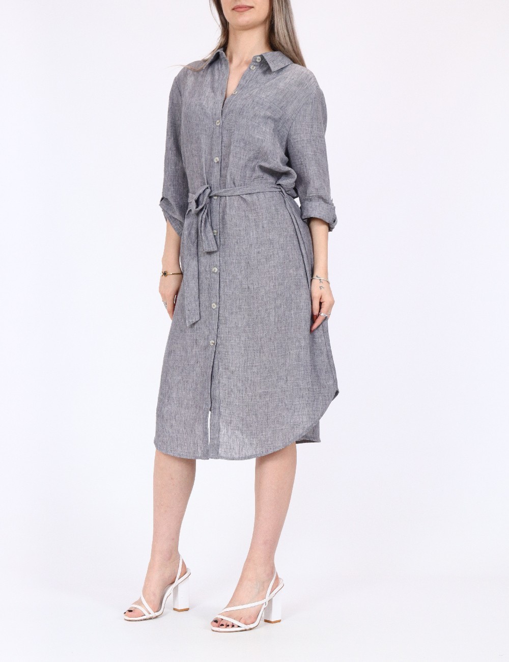 Rochie medie Jacqueline de Yong, gri - 1 | YEO