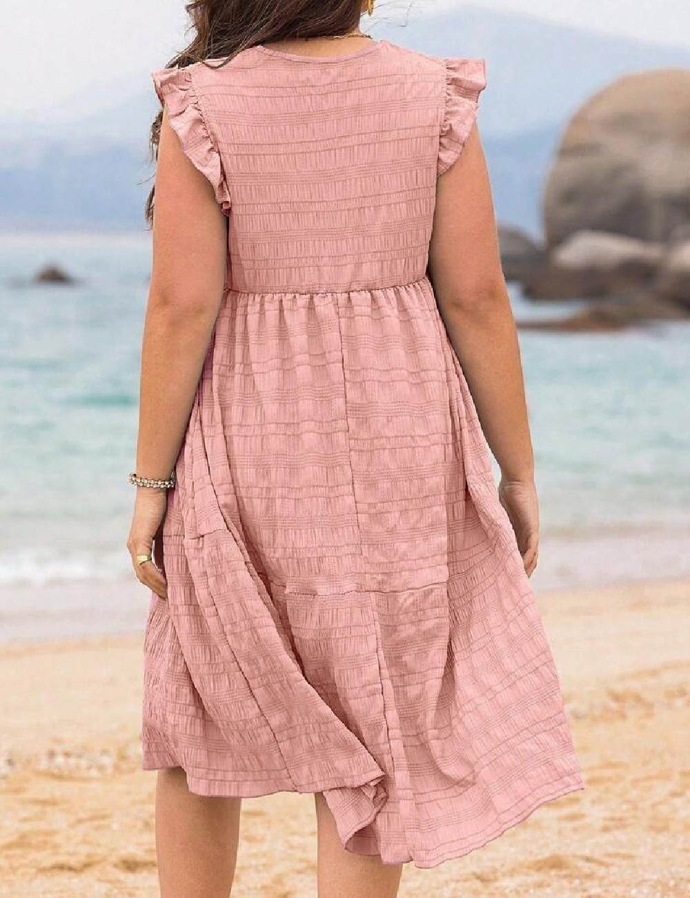 Rochie medie SHEIN CURVE, roz - 1 | YEO