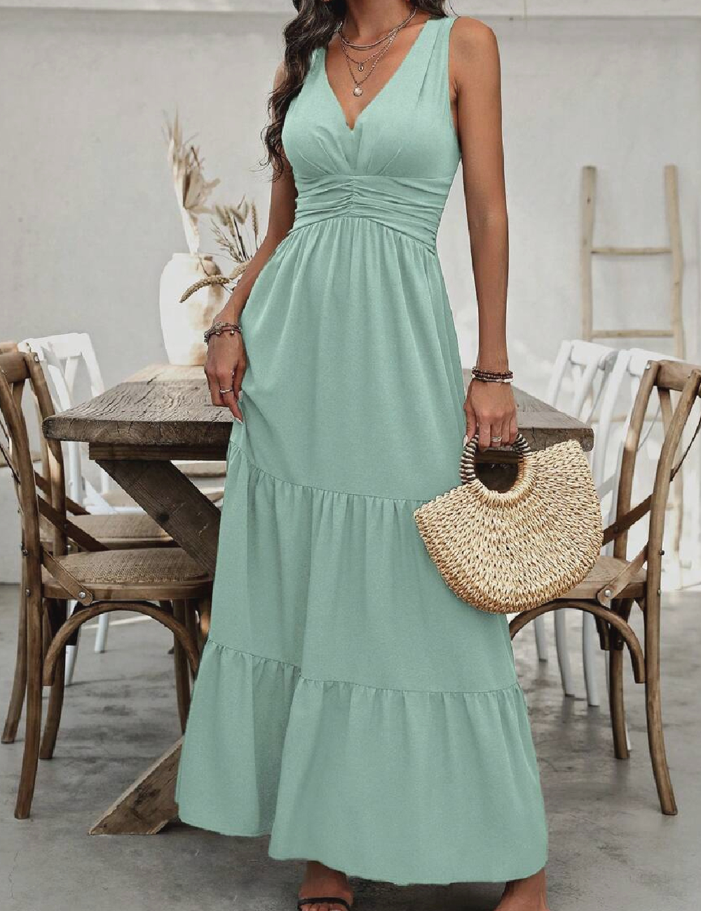 Rochie lunga SHEIN, turcoaz
