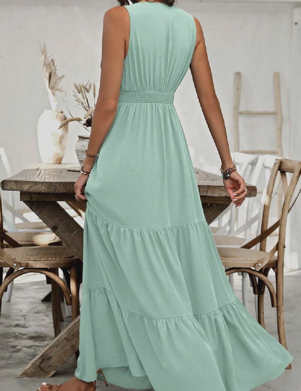 Rochie lunga SHEIN, turcoaz - 1 | YEO
