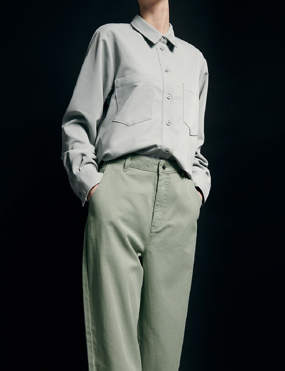 Blugi Reserved, verde - 1 | YEO