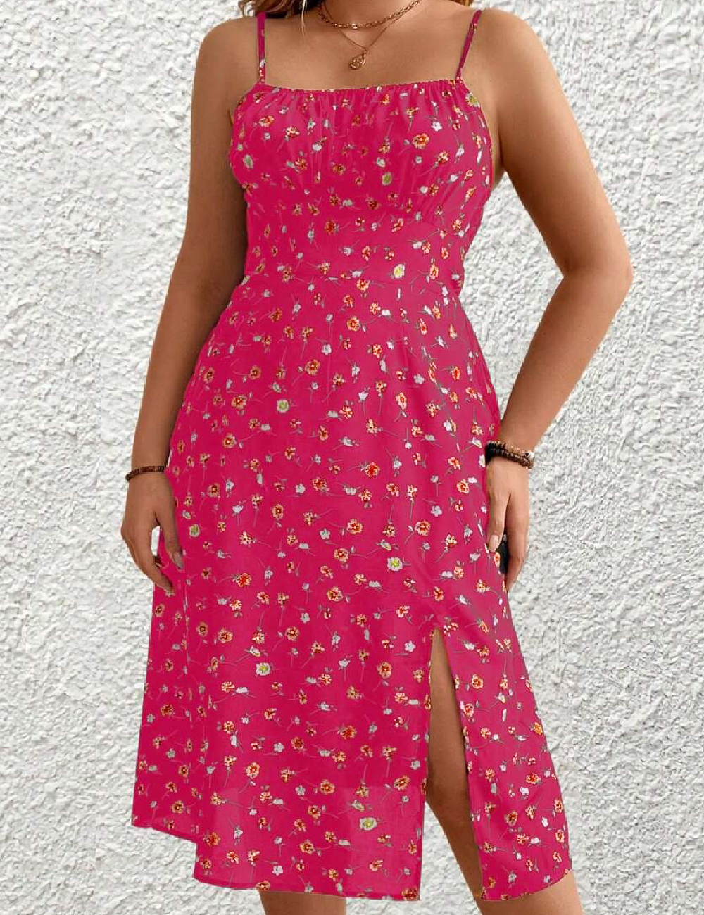Rochie scurta SHEIN CURVE, roz