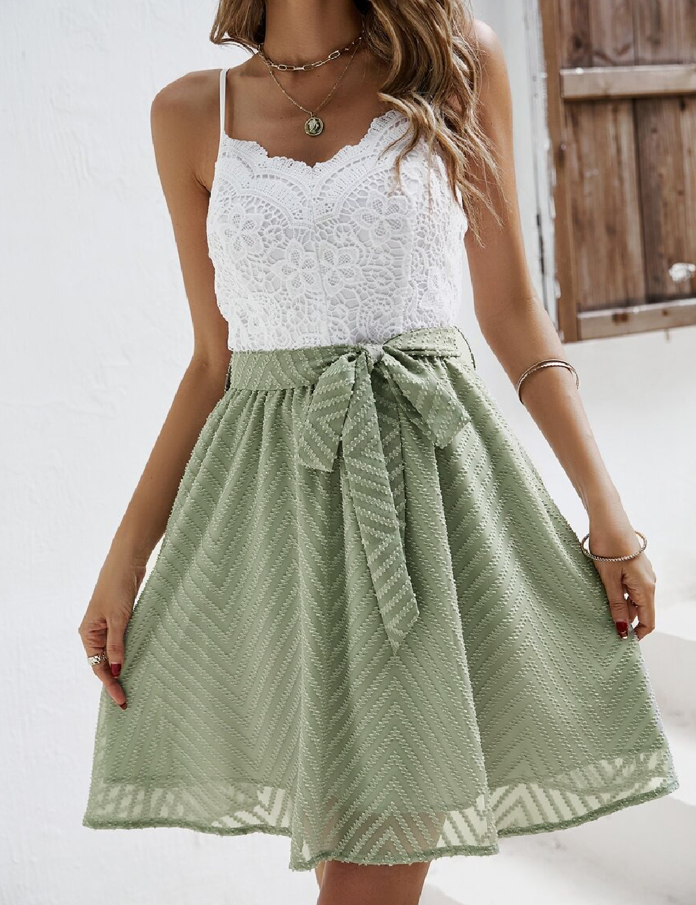 Rochie scurta SHEIN, verde