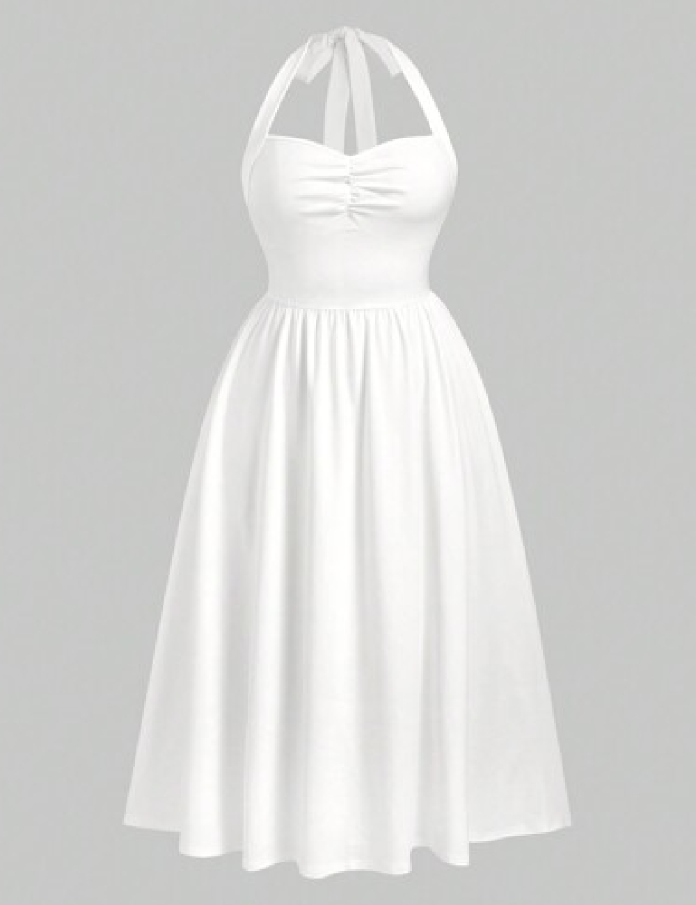 Rochie medie SHEIN CURVE, alb
