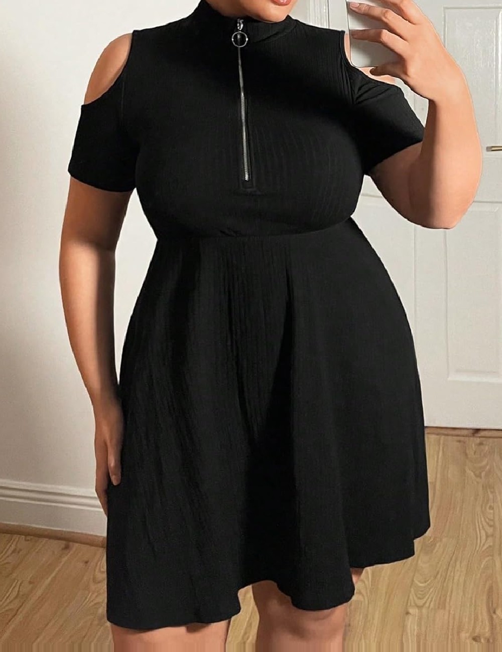 Rochie scurta SHEIN CURVE, negru - 1 | YEO