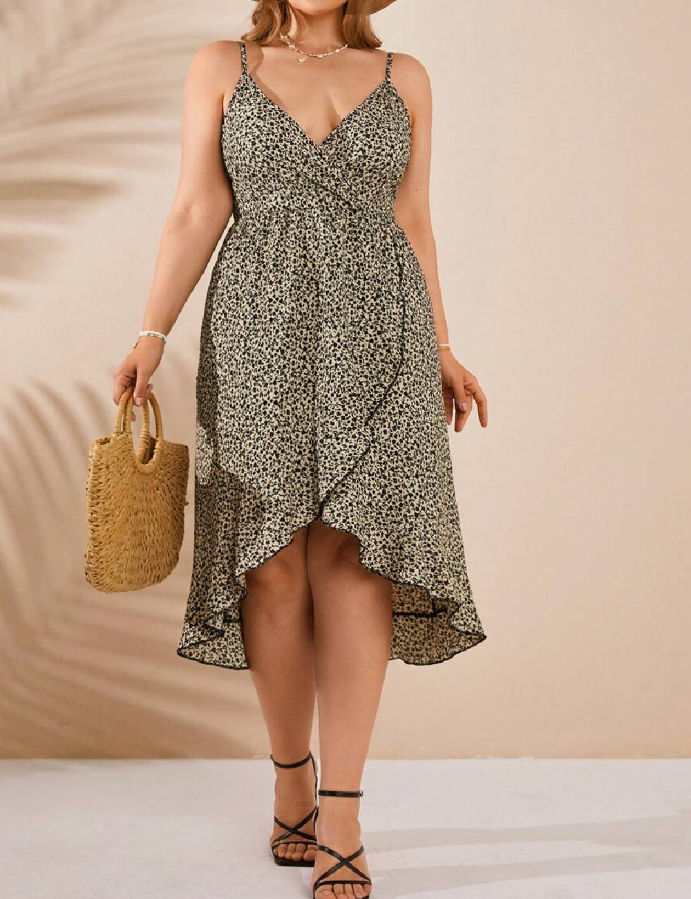 Rochie medie SHEIN CURVE, crem