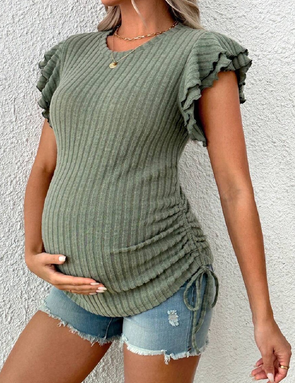 Bluza SHEIN Maternity, verde - 1 | YEO