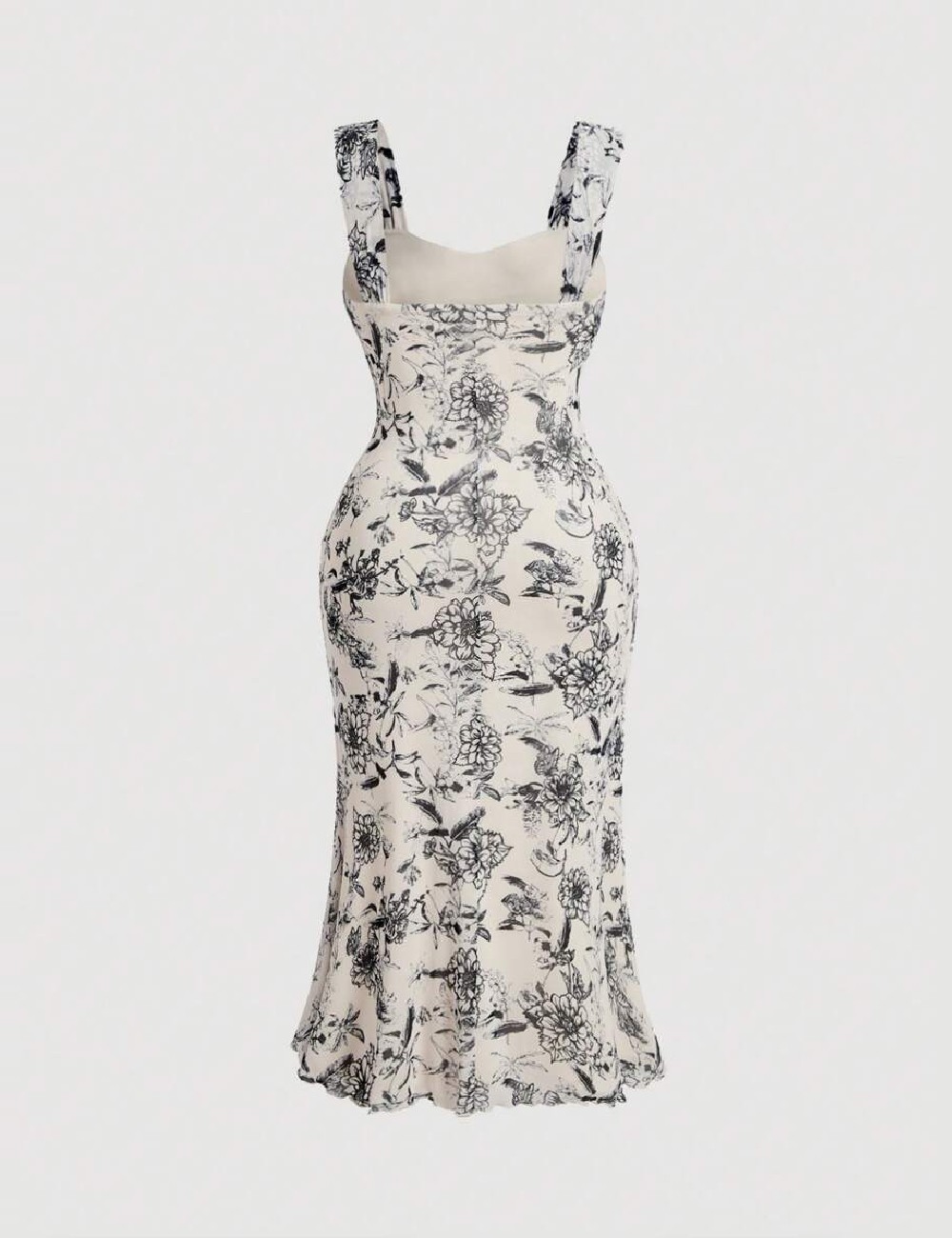 Rochie medie SHEIN CURVE, crem - 1 | YEO