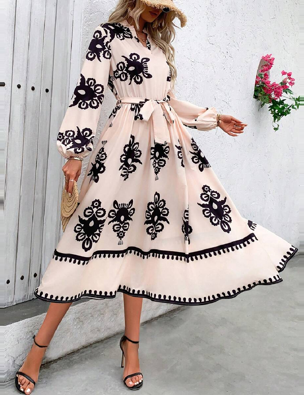 Rochie medie SHEIN, crem