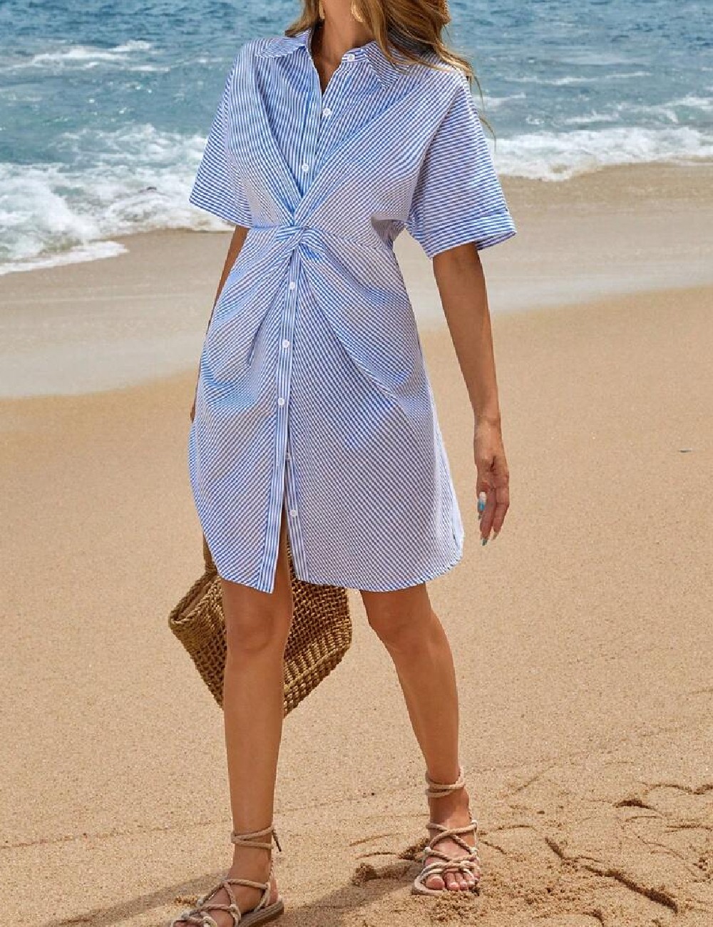 Rochie scurta SHEIN, albastru - 1 | YEO