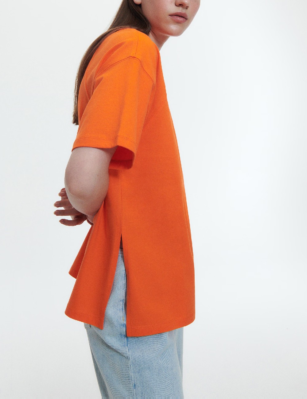Tricou Oversize Reserved, portocaliu - 1 | YEO