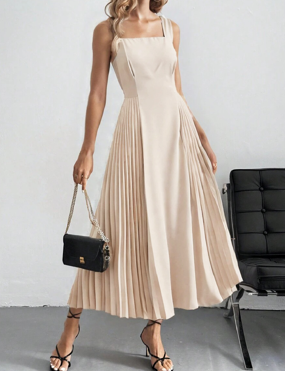 Rochie medie SHEIN, crem