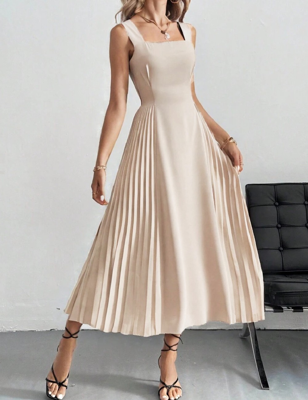 Rochie medie SHEIN, crem - 1 | YEO