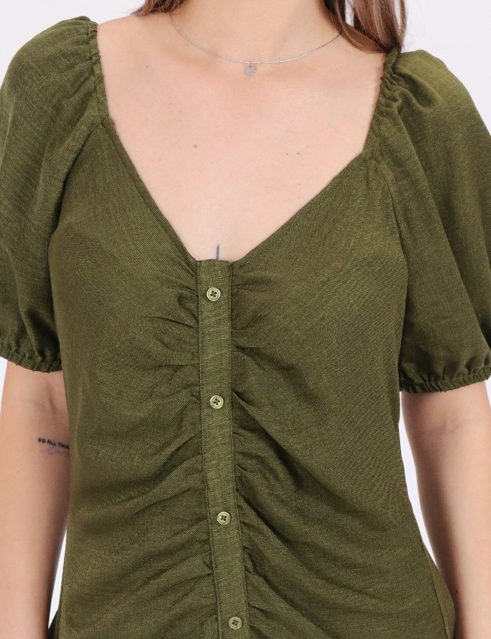 Rochie scurta Vero Moda, verde - 1 | YEO