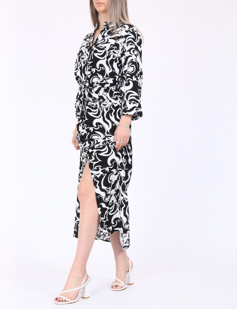Rochie lunga Vero Moda, alb/negru - 1 | YEO
