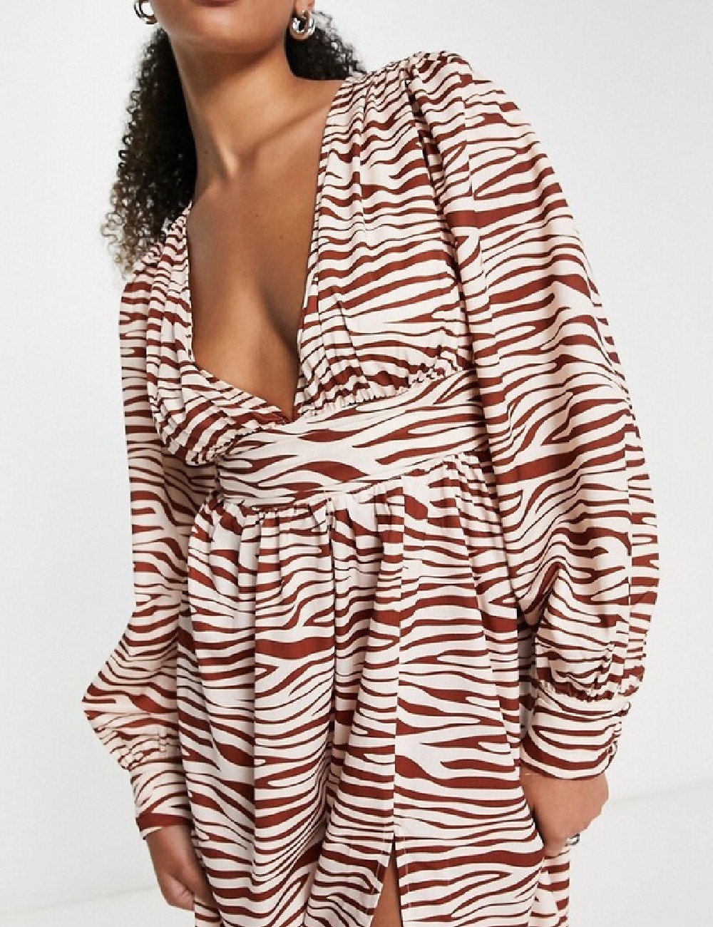Rochie lunga IN THE STYLE, alb/maro - 1 | YEO