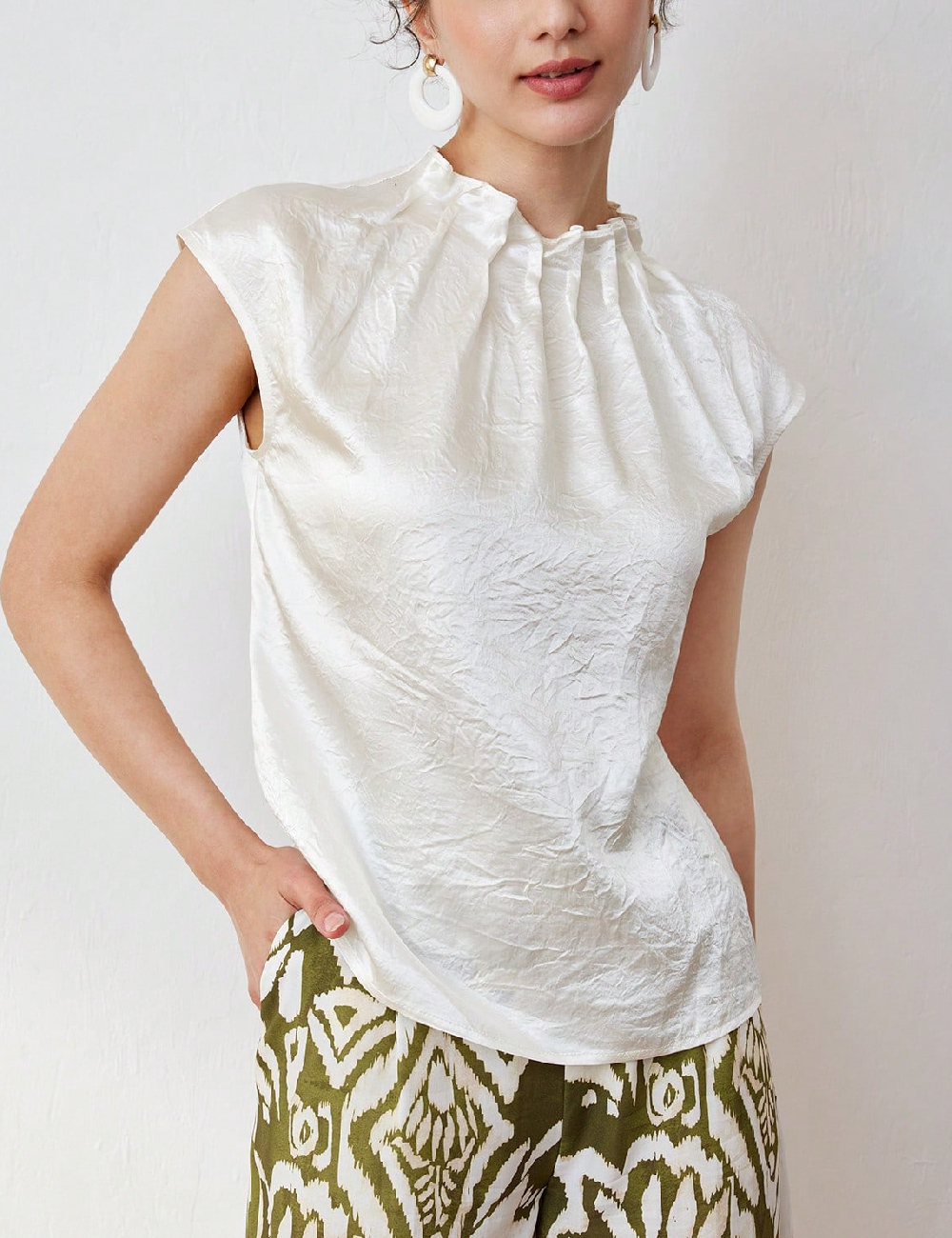 Bluza MOTF, alb