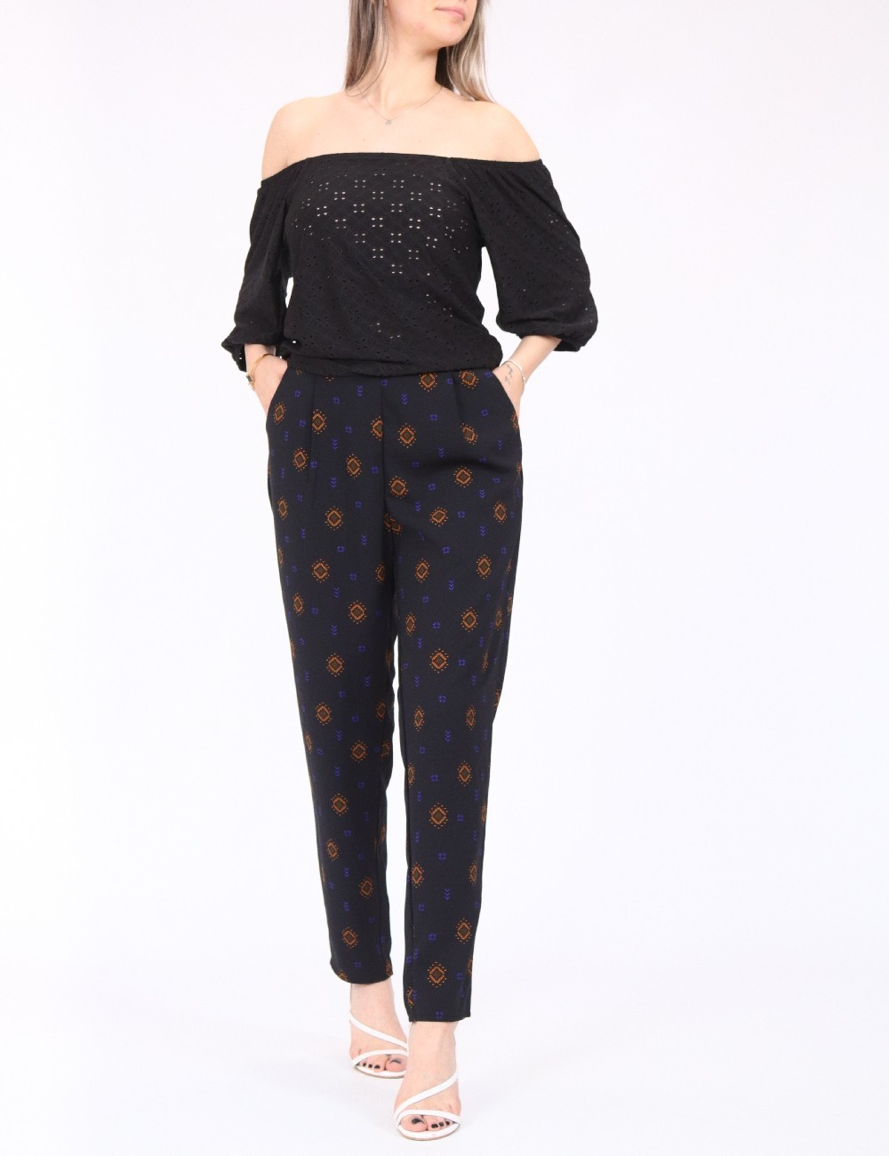 Pantaloni H&M, negru - 1 | YEO