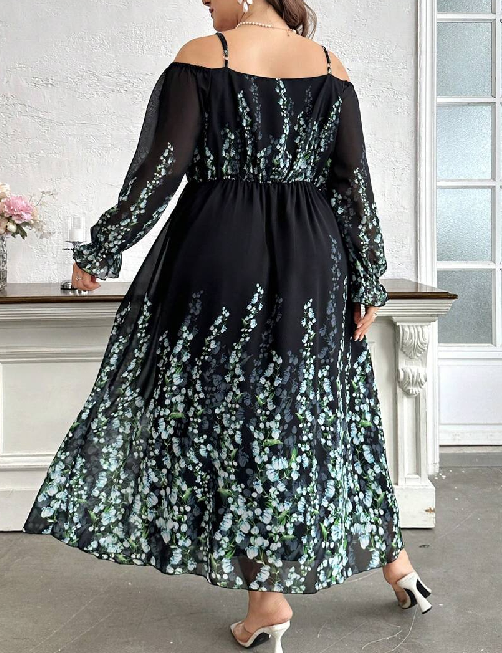 Rochie lunga SHEIN CURVE, negru - 1 | YEO