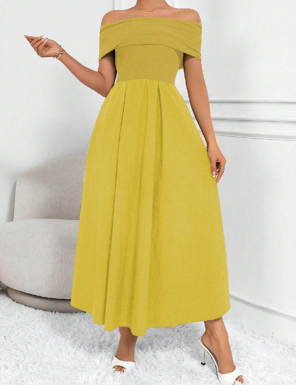 Rochie lunga SHEIN, galben