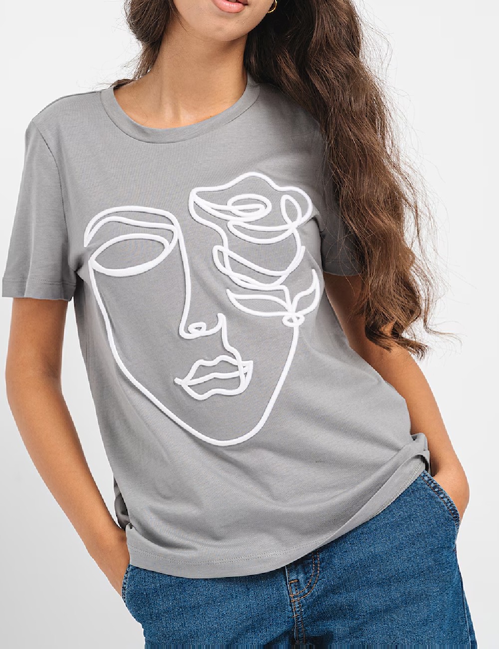 Tricou Vero Moda, gri - 1 | YEO