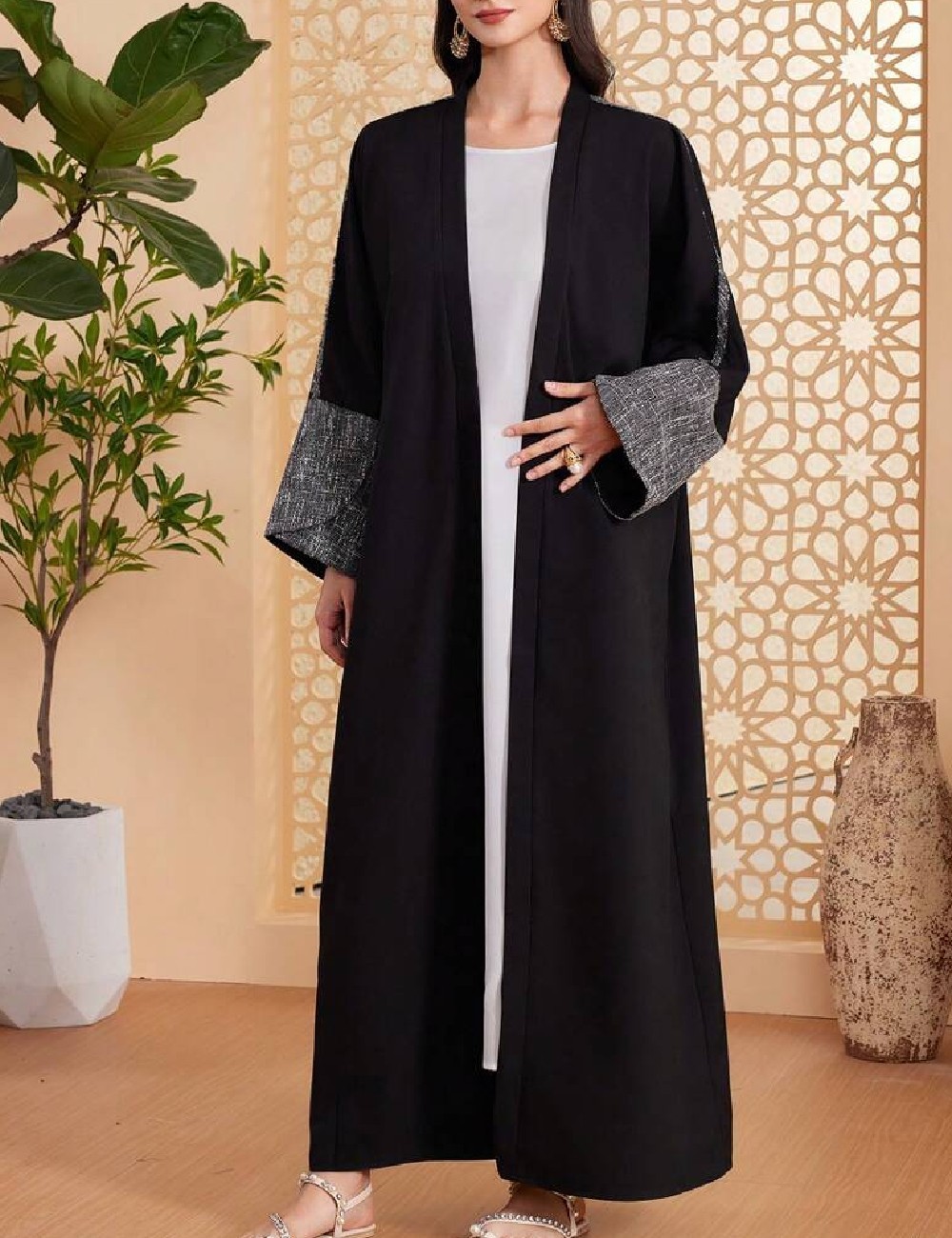 Kimono SHEIN, negru - 1 | YEO