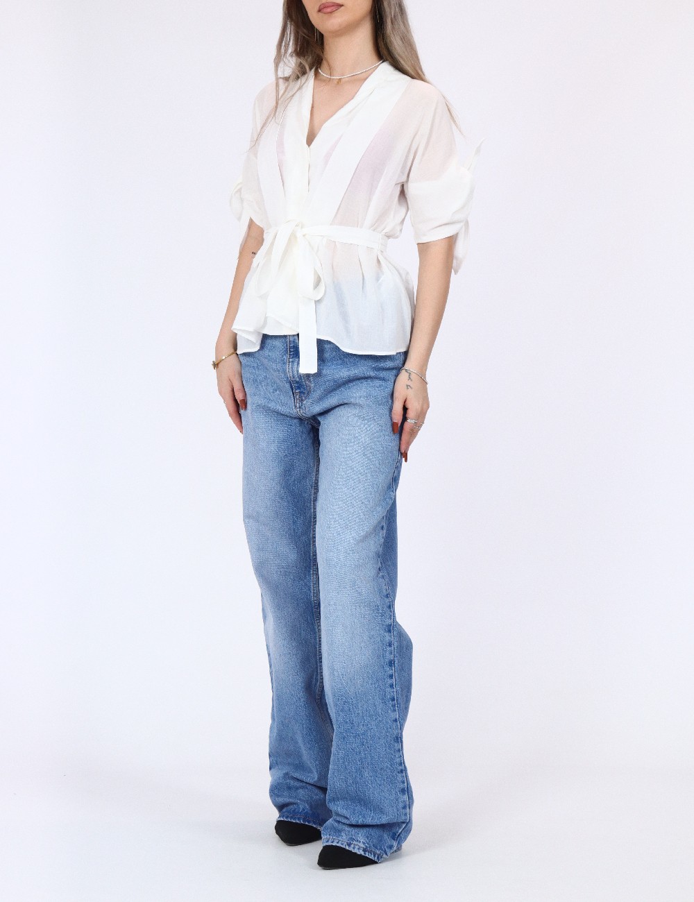 Bluza Zara, alb - 1 | YEO