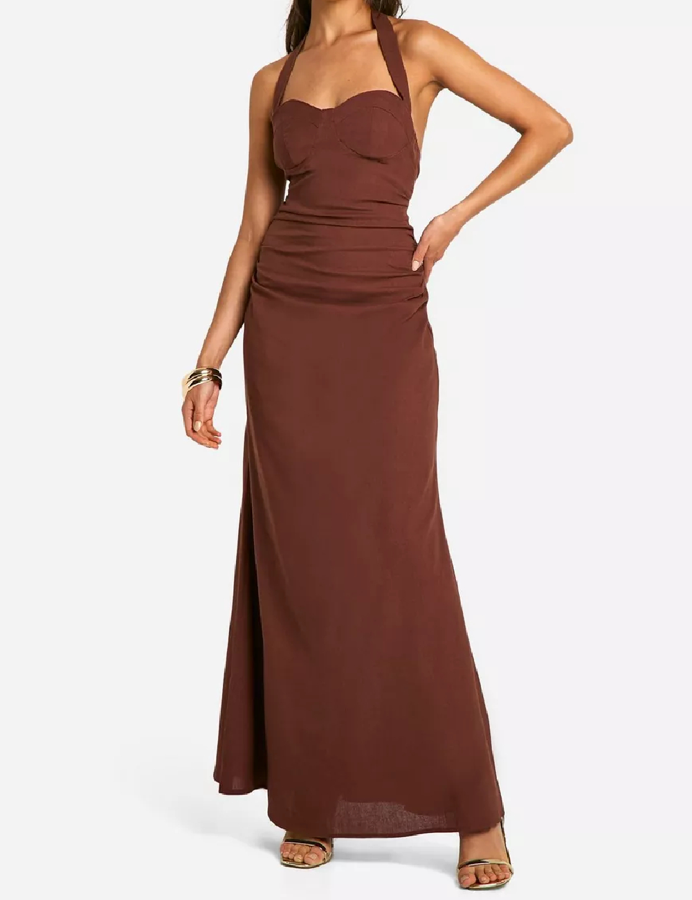 Rochie lunga Boohoo, maro
