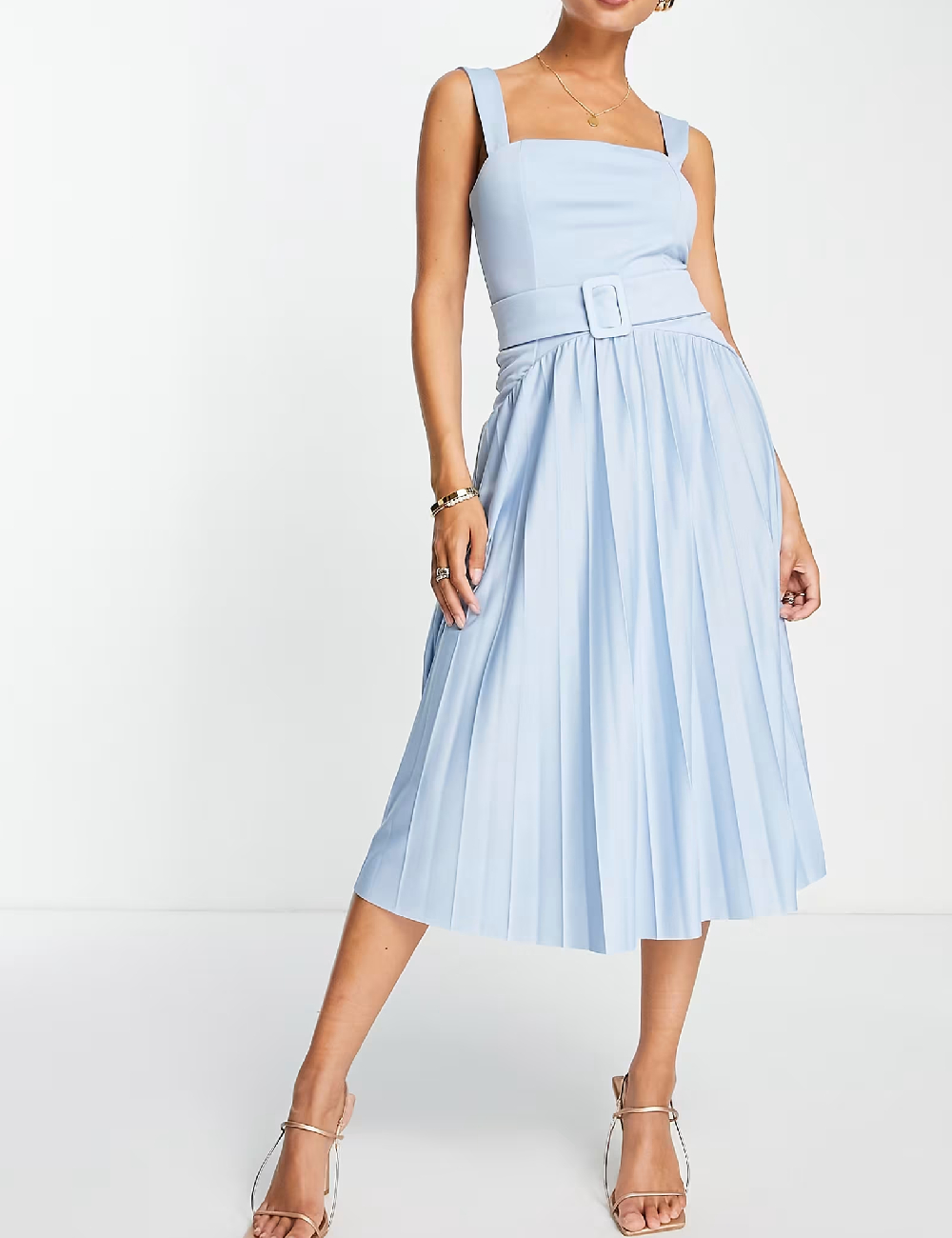 Rochie medie ASOS, albastru