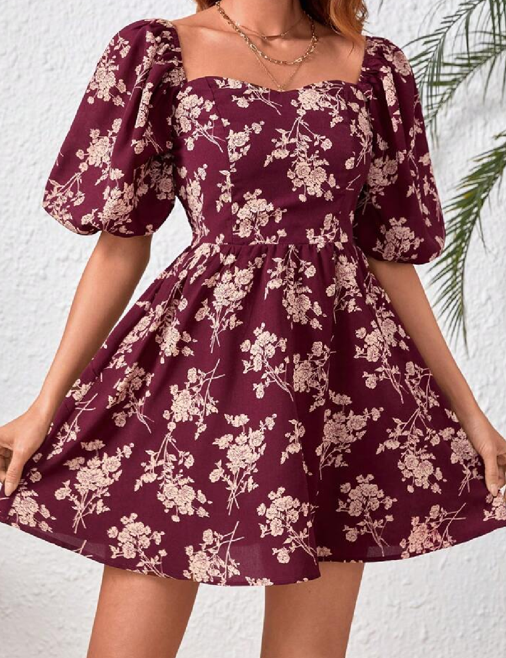 Rochie scurta SHEIN, visiniu