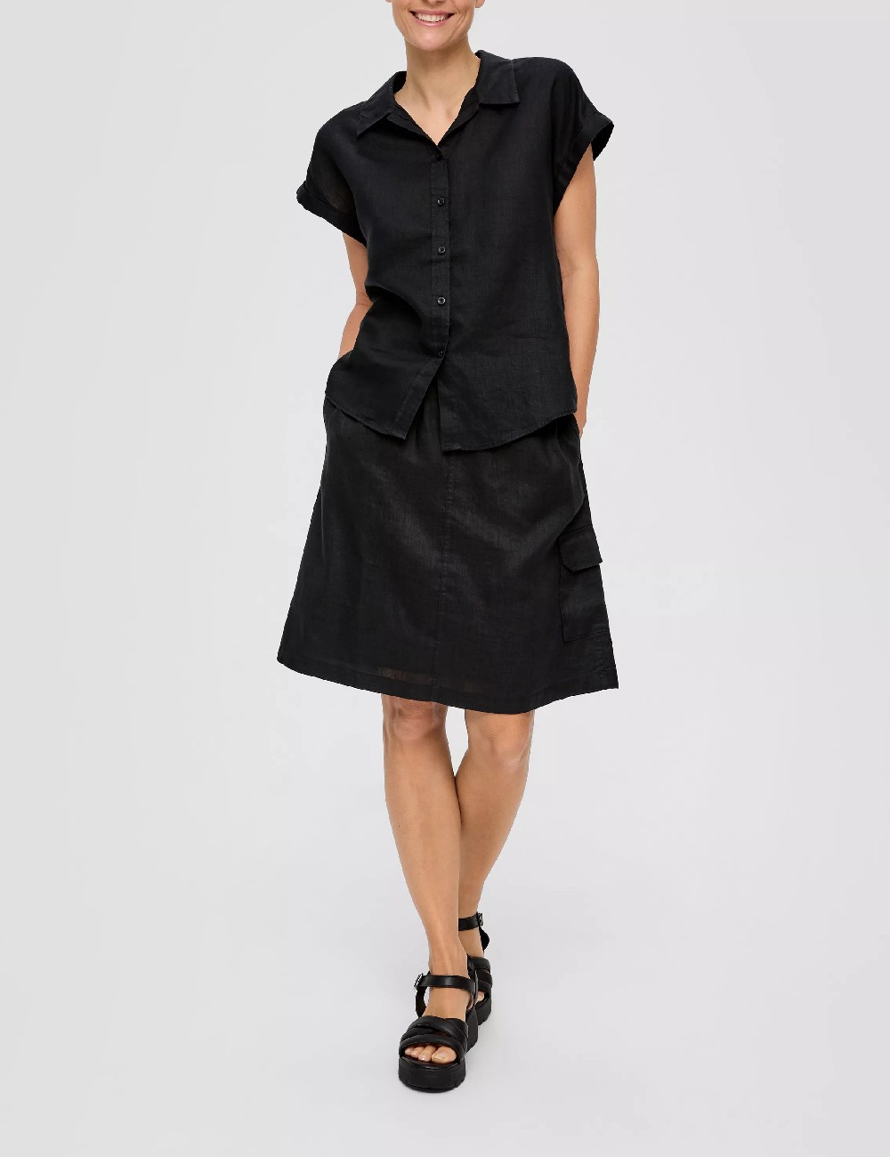 Camasa s.Oliver, negru - 1 | YEO