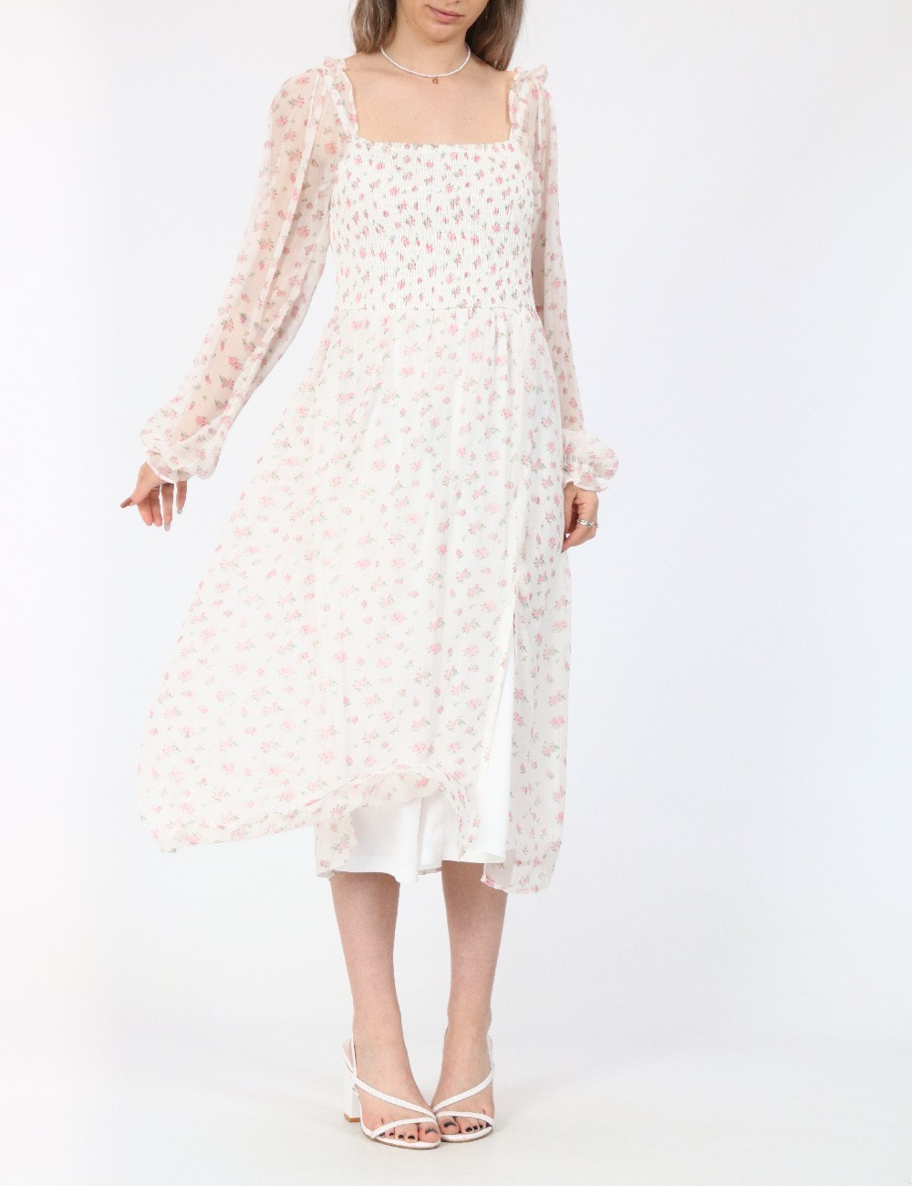 Rochie medie Vero Moda, alb - 1 | YEO