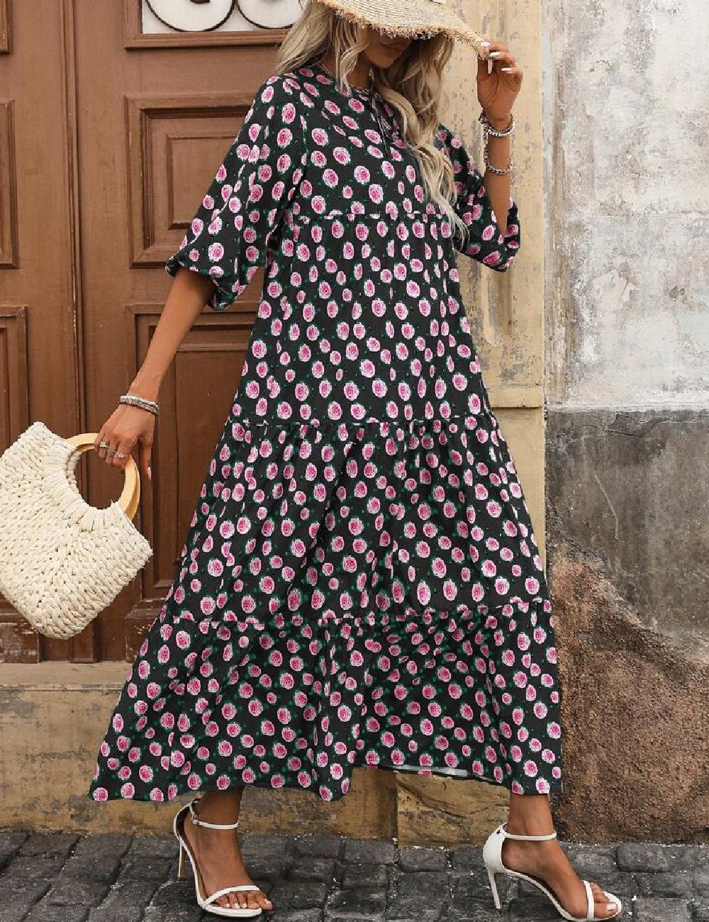 Rochie lunga SHEIN, floral print - 1 | YEO
