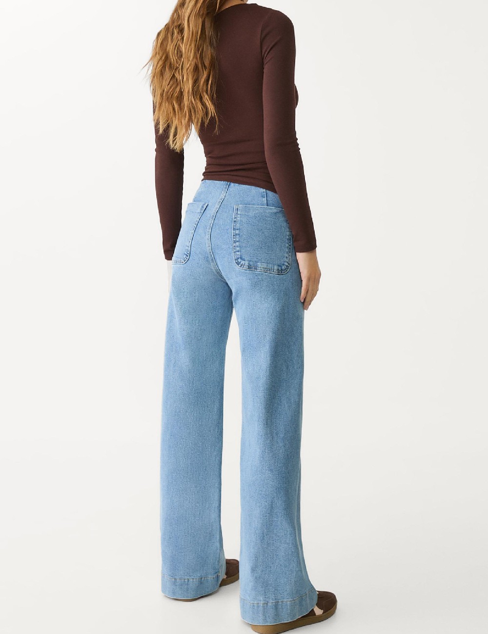 Blugi Stradivarius, albastru - 1 | YEO