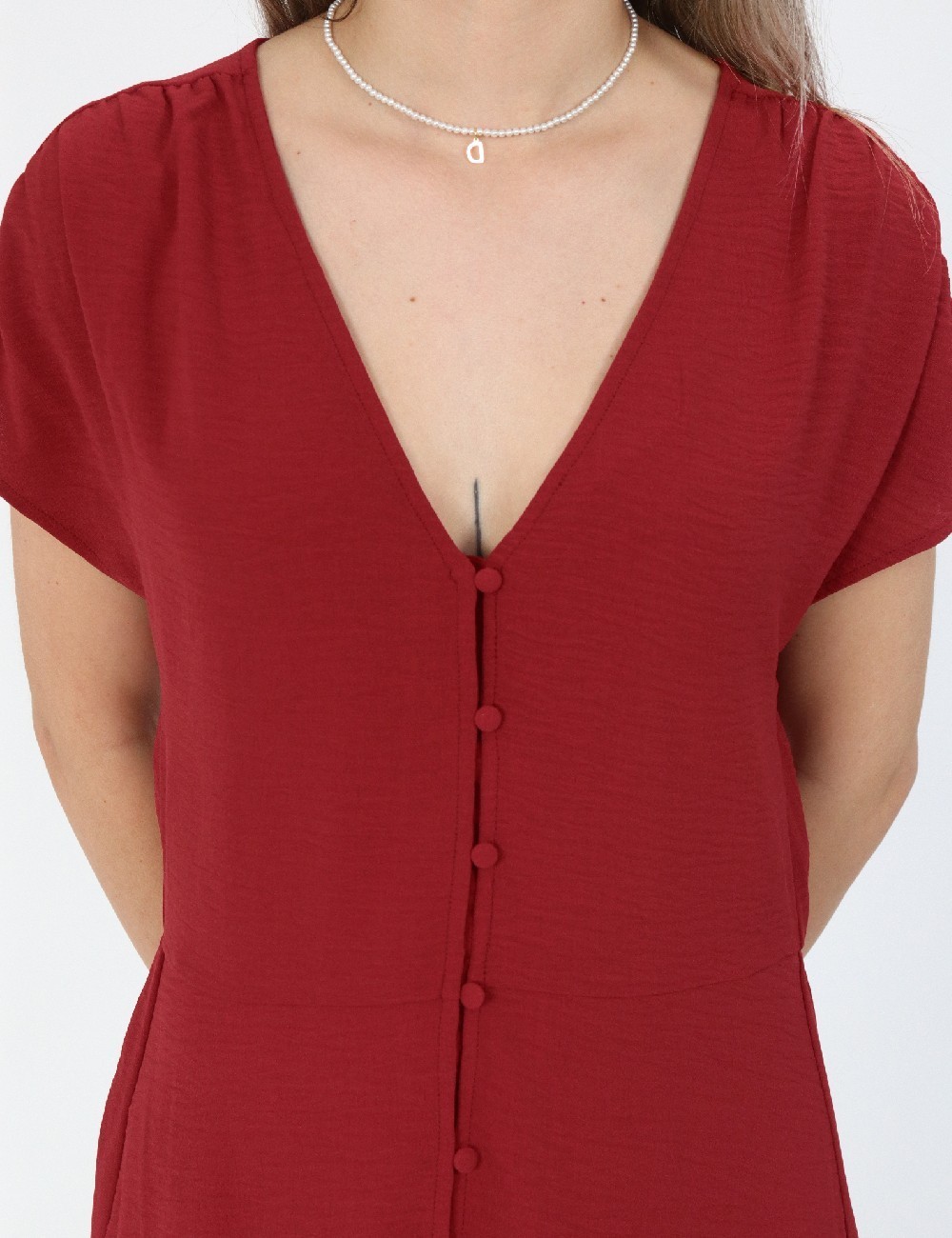 Rochie scurta Vero Moda, rosu - 1 | YEO