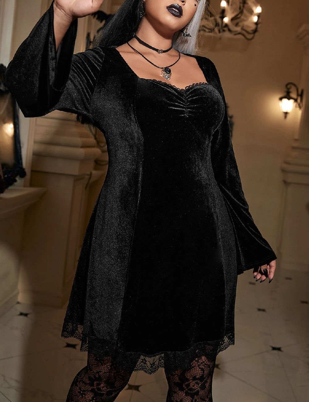 Rochie scurta SHEIN CURVE, negru