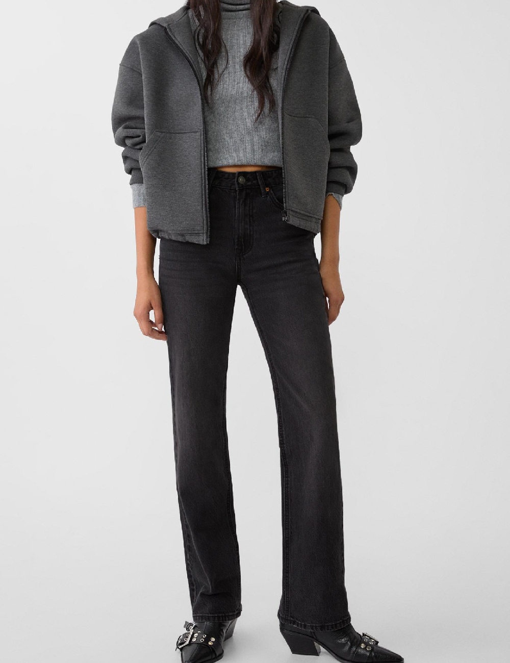 Blugi Stradivarius, negru
