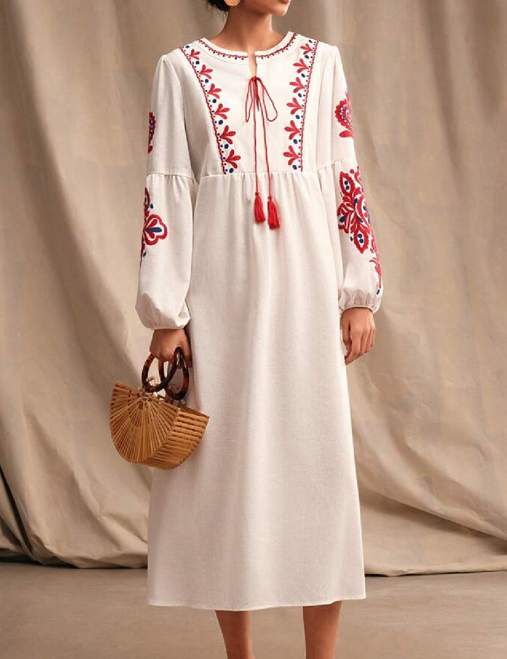 Rochie lunga Anewsta, alb