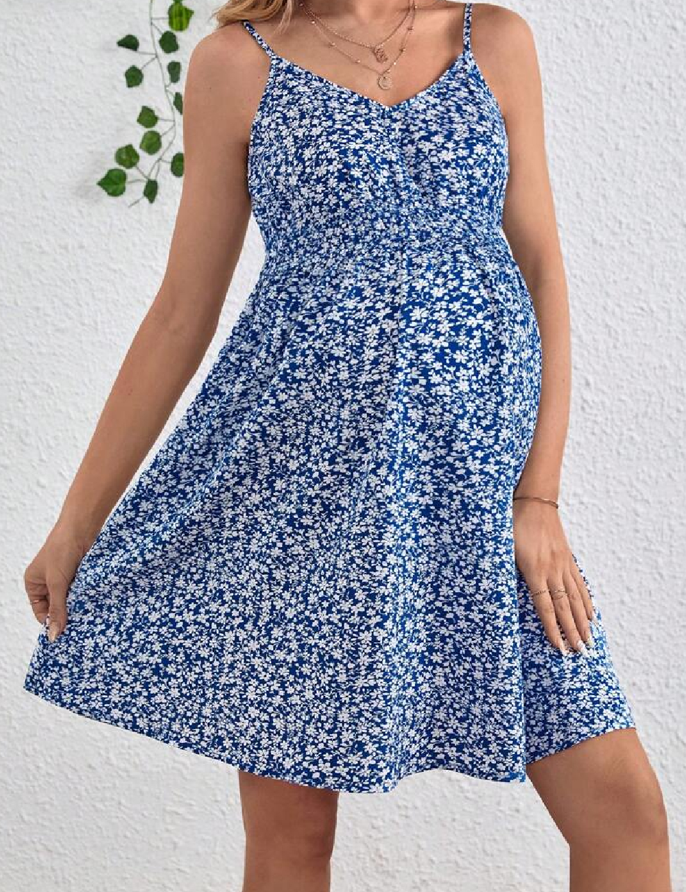 Rochie scurta SHEIN Maternity, albastru
