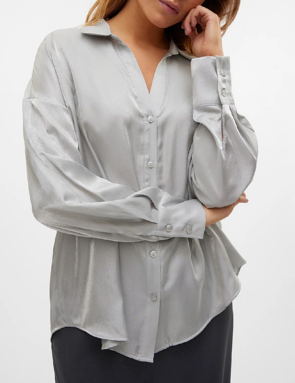 Camasa Vero Moda, gri - 1 | YEO