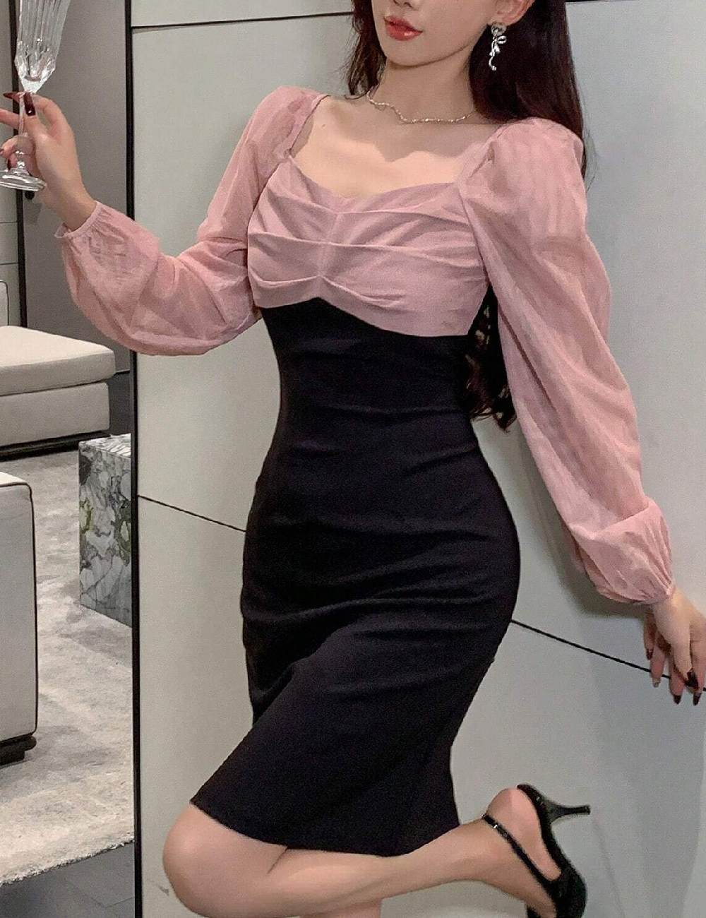 Rochie scurta Dazy, negru