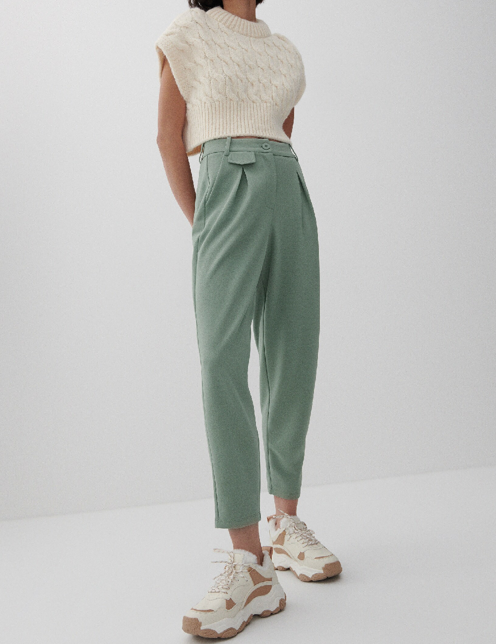 Pantaloni Reserved, verde