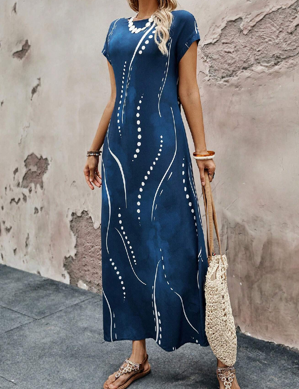 Rochie lunga SHEIN, albastru