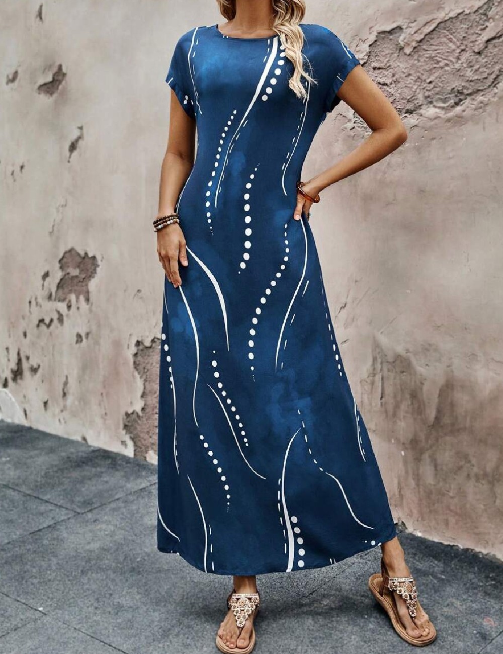 Rochie lunga SHEIN, albastru - 1 | YEO
