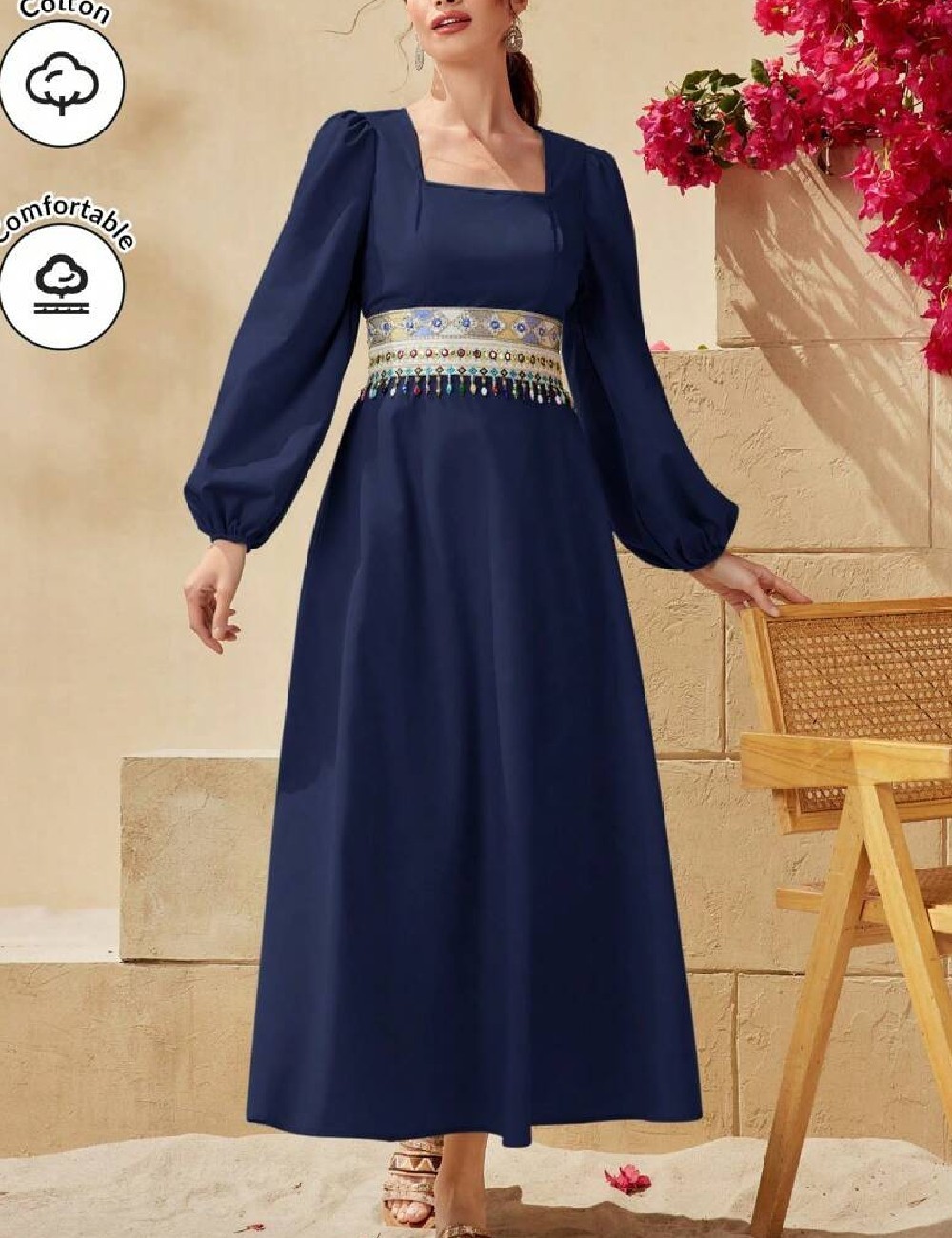 Rochie lunga SHEIN, bleumarin - 1 | YEO