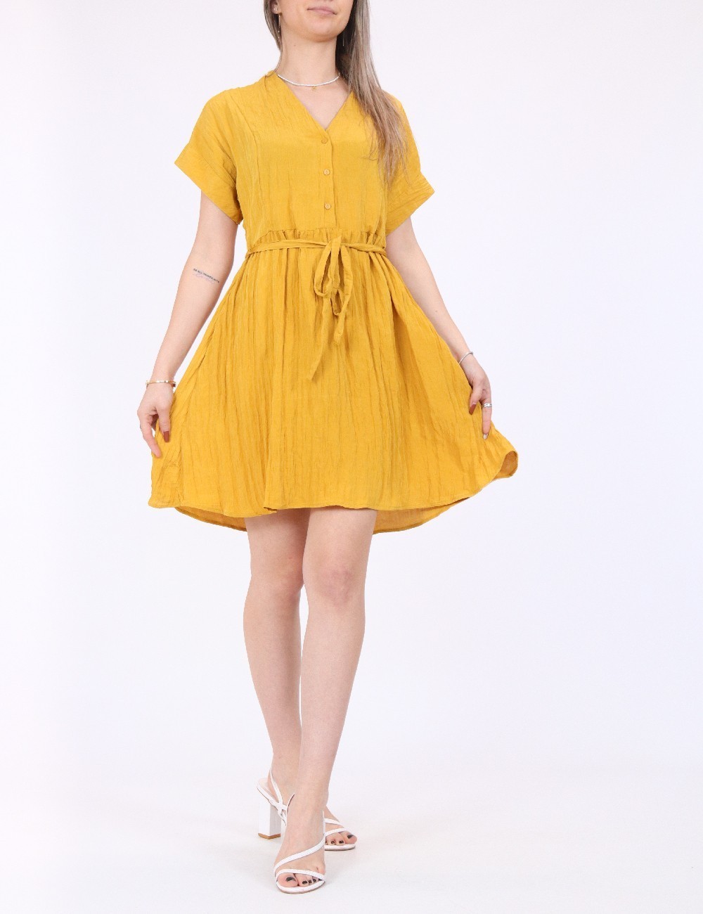 Rochie scurta Vero Moda, galben - 1 | YEO