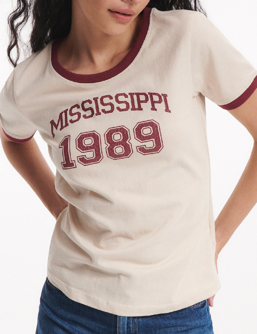 Tricou Reserved, crem